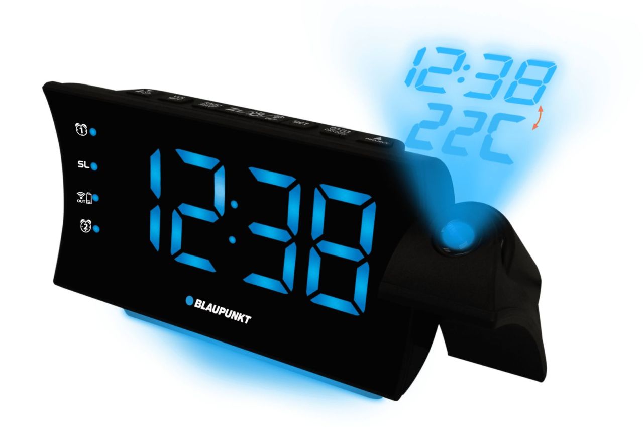 Blaupunkt CRP81USB Clock radio with projection and USB charging Black Blaupunkt CRP81USB Clock radio with projection and USB charging Black