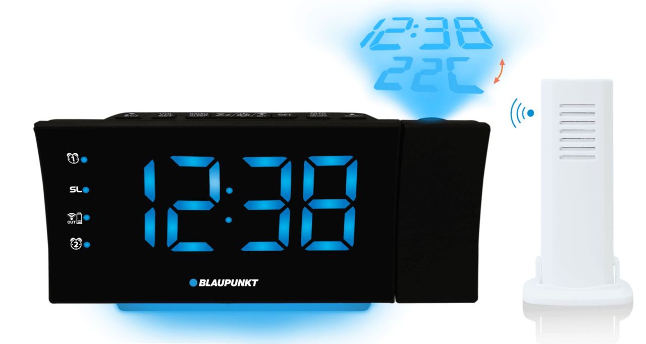 Blaupunkt CRP81USB Clock radio with projection and USB charging Black Blaupunkt CRP81USB Clock radio with projection and USB charging Black