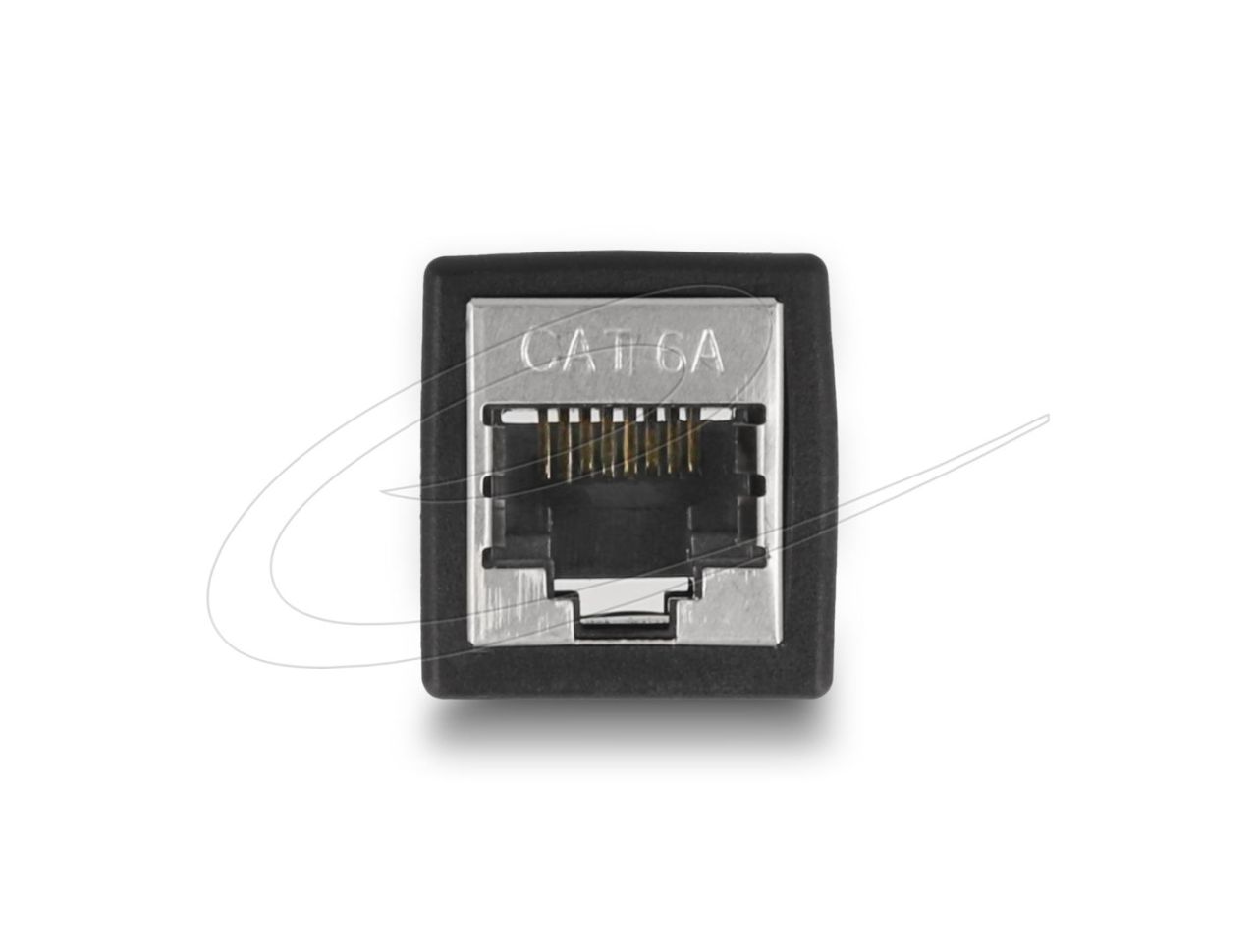 DeLock RJ45 jack to RJ45 jack CAT6A Black