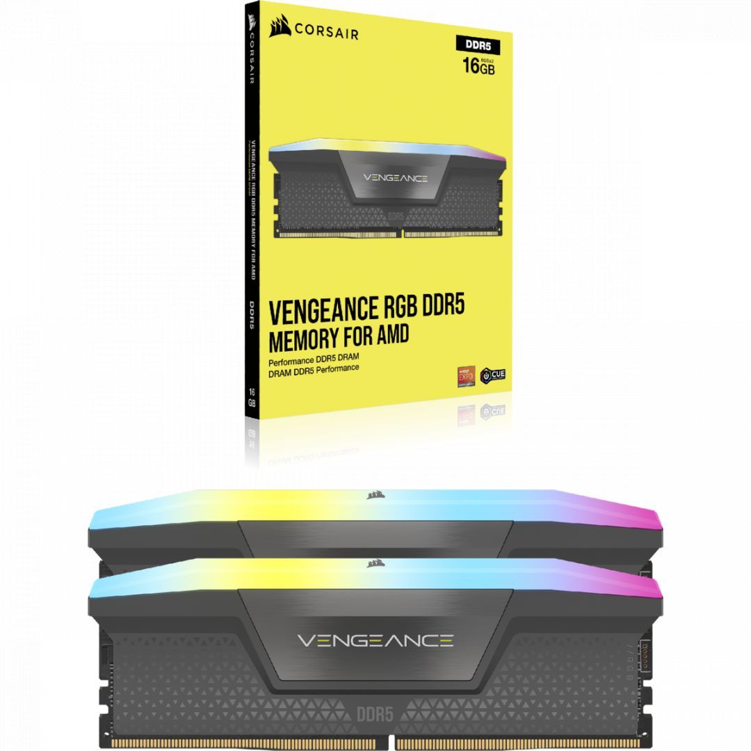 Corsair 32GB DDR5 5200MHz Kit(2x16GB) Vengeance RGB AMD Expo Black Corsair 32GB DDR5 5200MHz Kit(2x16GB) Vengeance RGB AMD Expo Black