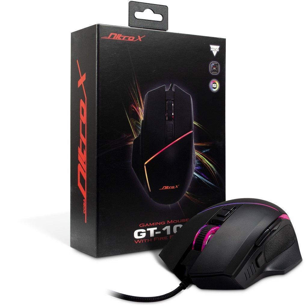 Inter-Tech Nitrox GT-100 RGB Gaming mouse Black Inter-Tech Nitrox GT-100 RGB Gaming mouse Black
