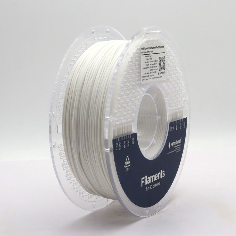 Gembird 3DP-PLA1.75HY-01-W High Speed PLA filament White 1,75mm 1kg Gembird 3DP-PLA1.75HY-01-W High Speed PLA filament White 1,75mm 1kg