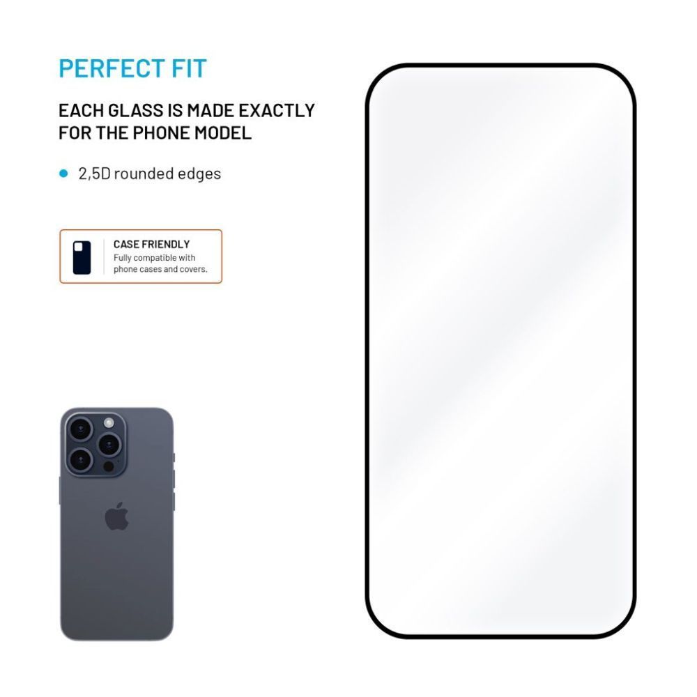 FIXED Üvegfólia Képernyővédő 2,5D Full-Cover Motorola Edge 50 Neo/Moto S50 5G, fekete