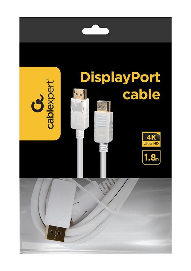 Gembird CC-DP2-6-W DisplayPort Cable 1,8m White Gembird CC-DP2-6-W DisplayPort Cable 1,8m White