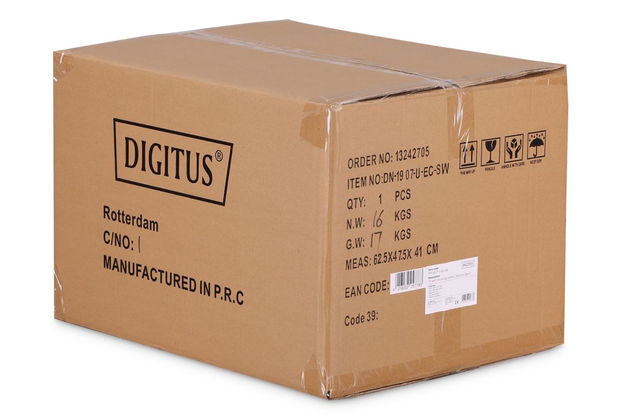 Digitus DN-19 07-U-EC-SW Falra szerelhető Rackszekrény Black Digitus DN-19 07-U-EC-SW Falra szerelhető Rackszekrény Black