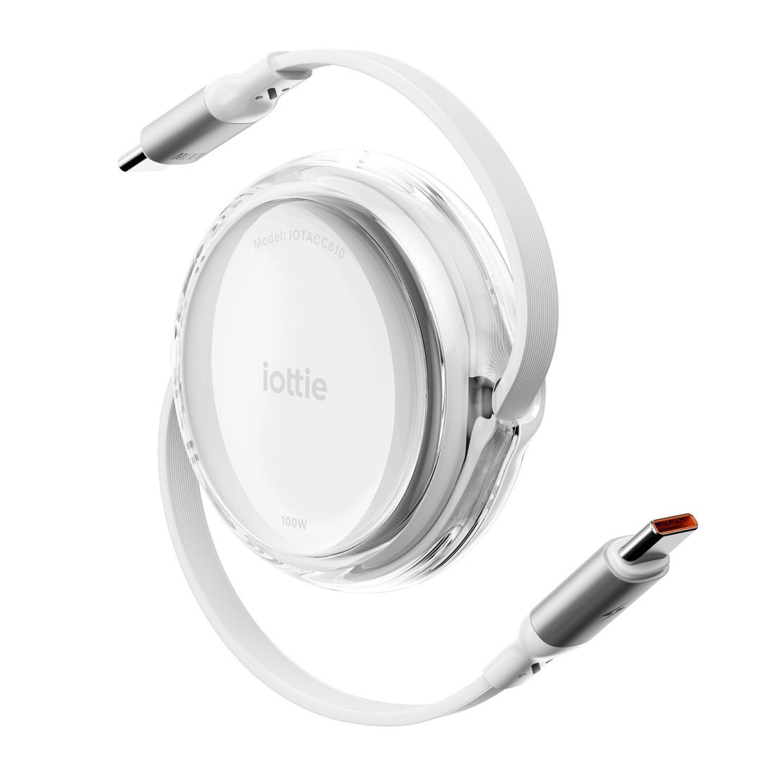 iOttie 100W Retractable USB-C Cable 2 Pack White iOttie 100W Retractable USB-C Cable 2 Pack White