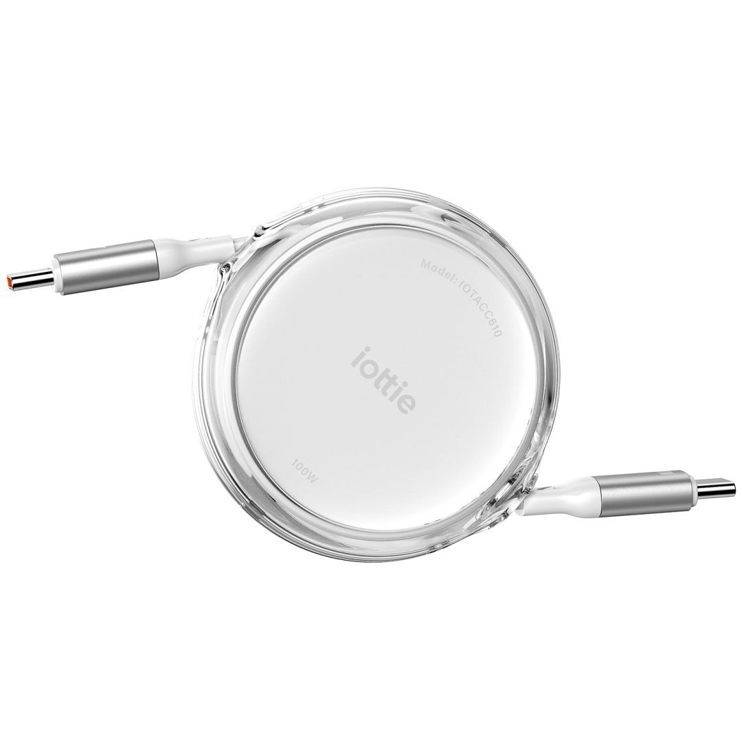 iOttie 100W Retractable USB-C Cable 2 Pack White iOttie 100W Retractable USB-C Cable 2 Pack White