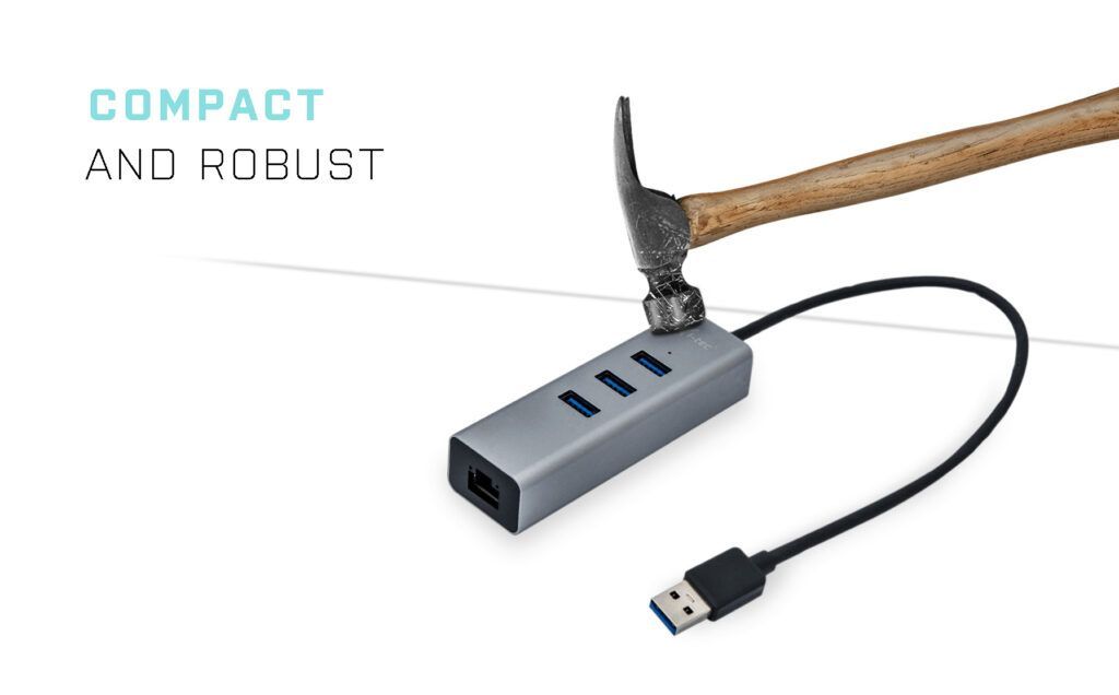 I-TEC USB 3.0 Metal HUB 3 Port+Gigabit Ethernet Adapter Grey I-TEC USB 3.0 Metal HUB 3 Port+Gigabit Ethernet Adapter Grey