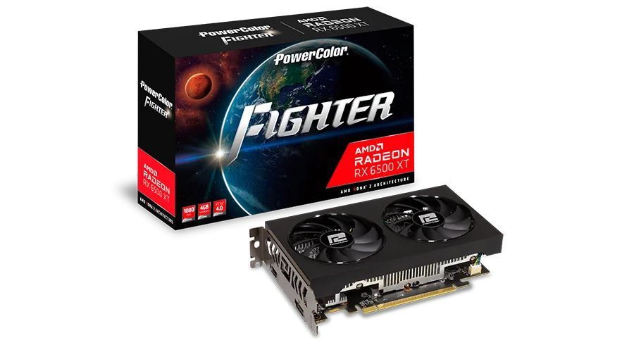 PowerColor RX6500 XT 4GB DDR6 Fighter V3 PowerColor RX6500 XT 4GB DDR6 Fighter V3