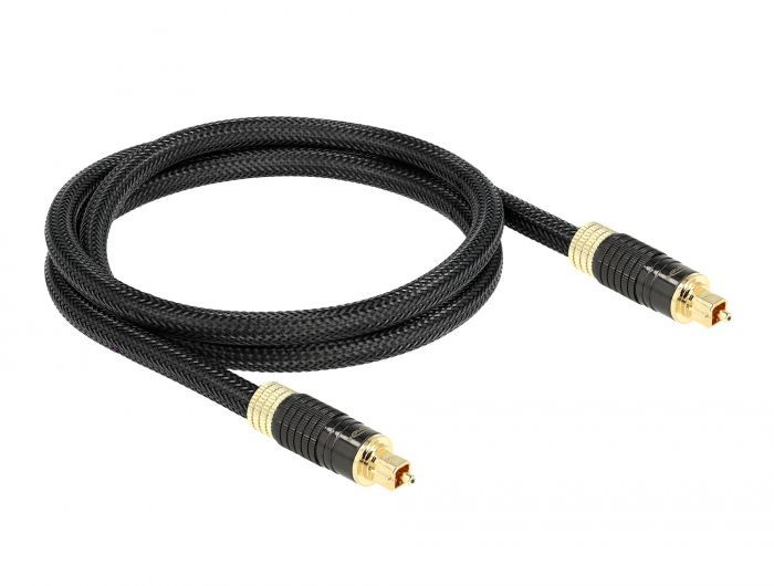 DeLock Toslink Standard Cable male - male 1m Black DeLock Toslink Standard Cable male - male 1m Black