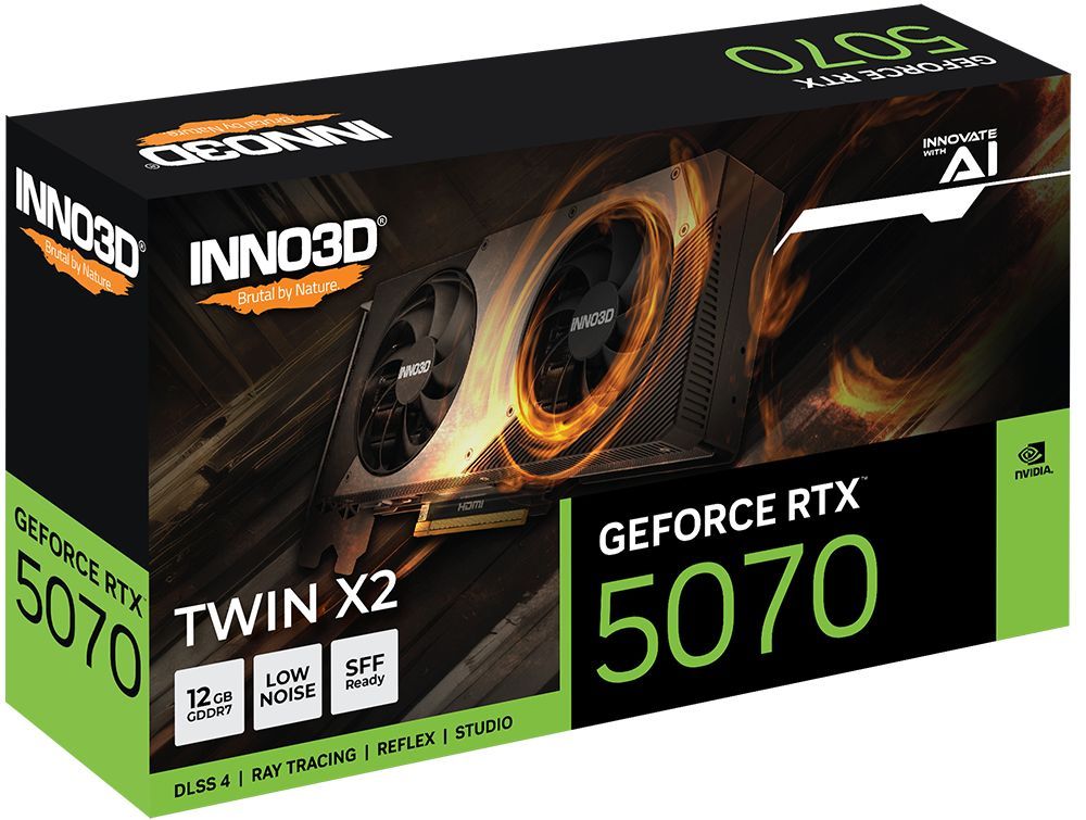Inno3D GeForce RTX5070 12GB GDDR7 Twin X2 Inno3D GeForce RTX5070 12GB GDDR7 Twin X2