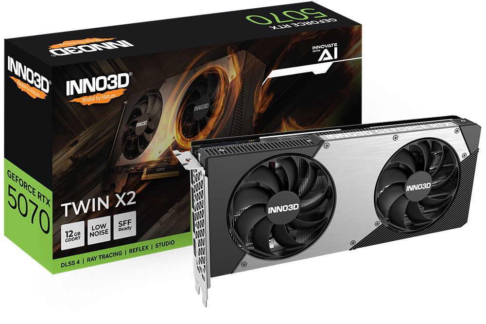 Inno3D GeForce RTX5070 12GB GDDR7 Twin X2 Inno3D GeForce RTX5070 12GB GDDR7 Twin X2