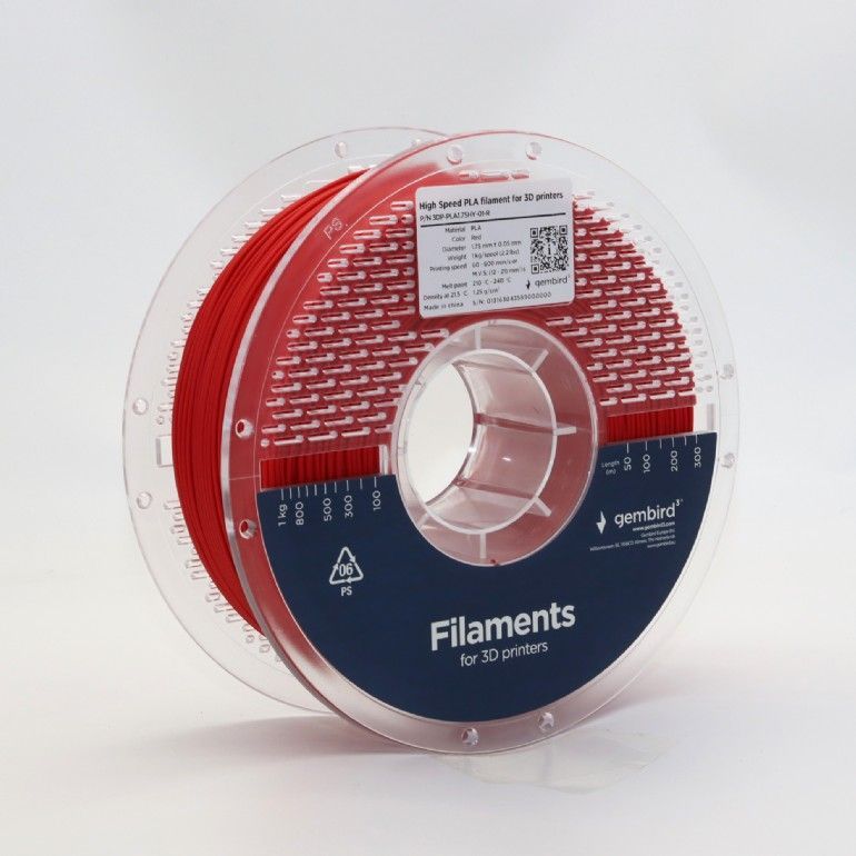 Gembird 3DP-PLA1.75HY-01-R High Speed PLA filament Red 1,75mm 1kg Gembird 3DP-PLA1.75HY-01-R High Speed PLA filament Red 1,75mm 1kg