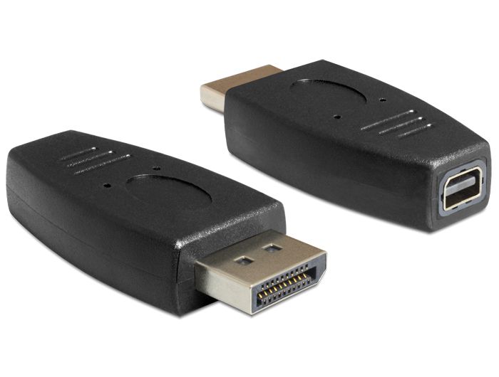 DeLock Displayport 1.2 male to Displayport mini female átalakító DeLock Displayport 1.2 male to Displayport mini female átalakító