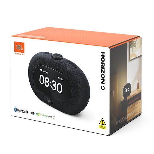 JBL Horizon 3 FM Bluetooth clock radio speaker with FM Black