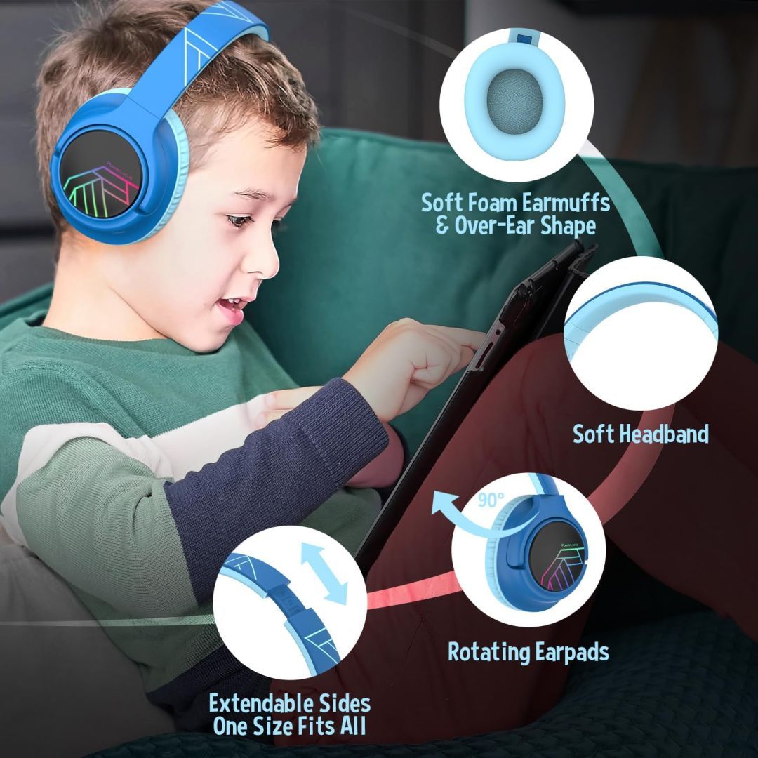 PowerLocus Bobo Kids Bluetooth Headset Black/Blue PowerLocus Bobo Kids Bluetooth Headset Black/Blue
