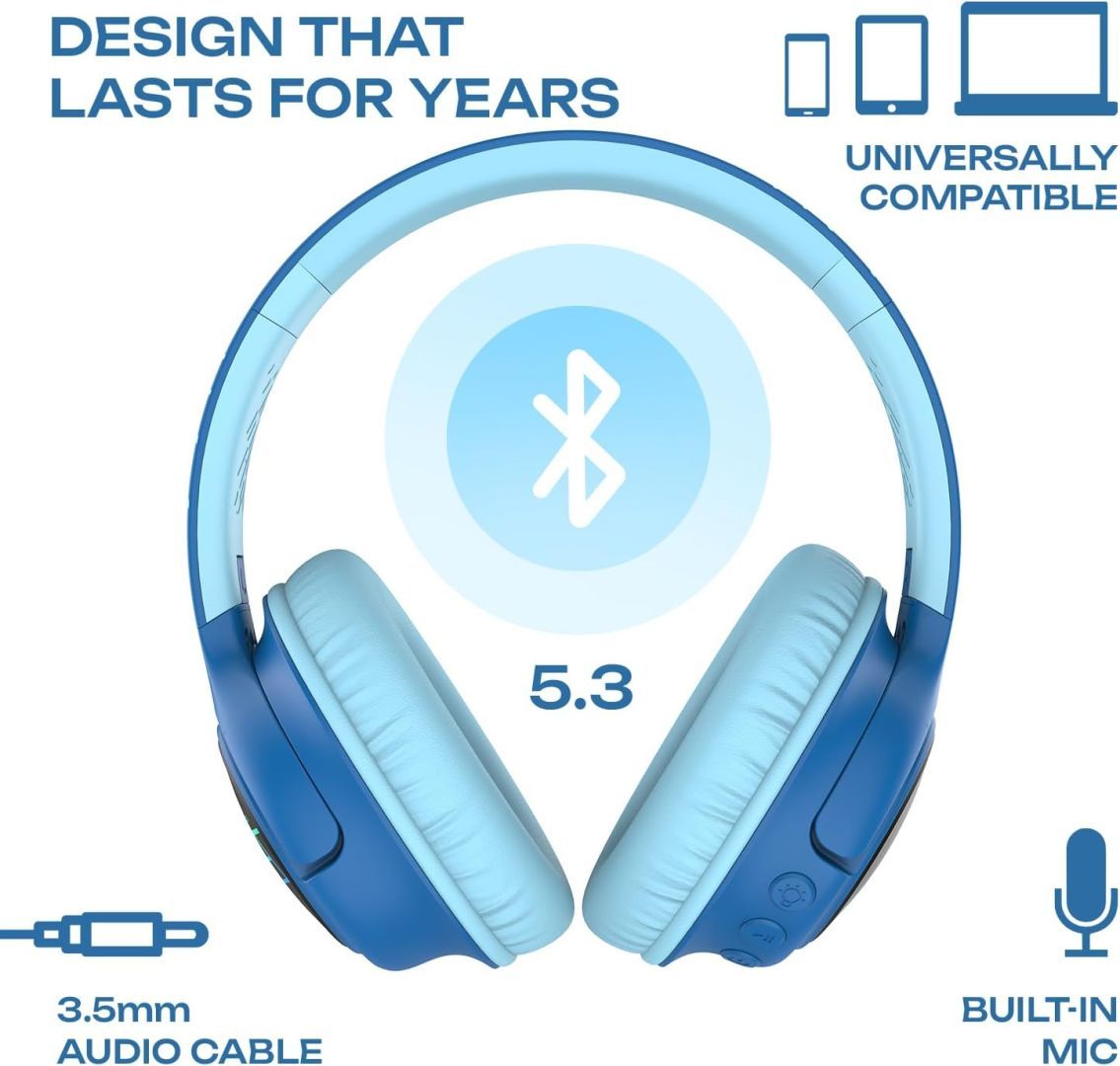 PowerLocus Bobo Kids Bluetooth Headset Black/Blue PowerLocus Bobo Kids Bluetooth Headset Black/Blue