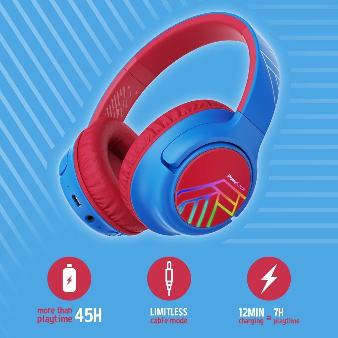 PowerLocus Bobo Kids Bluetooth Headset Blue/Red PowerLocus Bobo Kids Bluetooth Headset Blue/Red