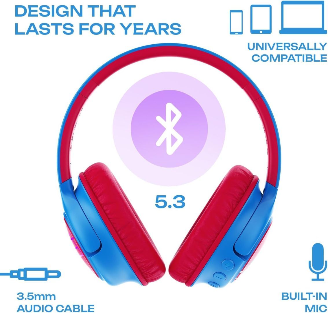PowerLocus Bobo Kids Bluetooth Headset Blue/Red PowerLocus Bobo Kids Bluetooth Headset Blue/Red