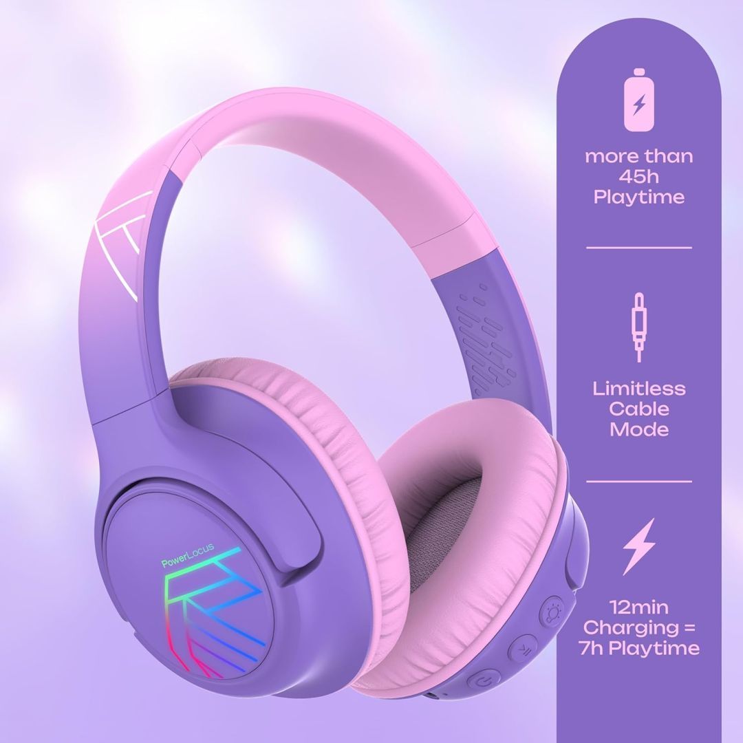 PowerLocus Bobo Kids Bluetooth Headset Purple/Pink PowerLocus Bobo Kids Bluetooth Headset Purple/Pink