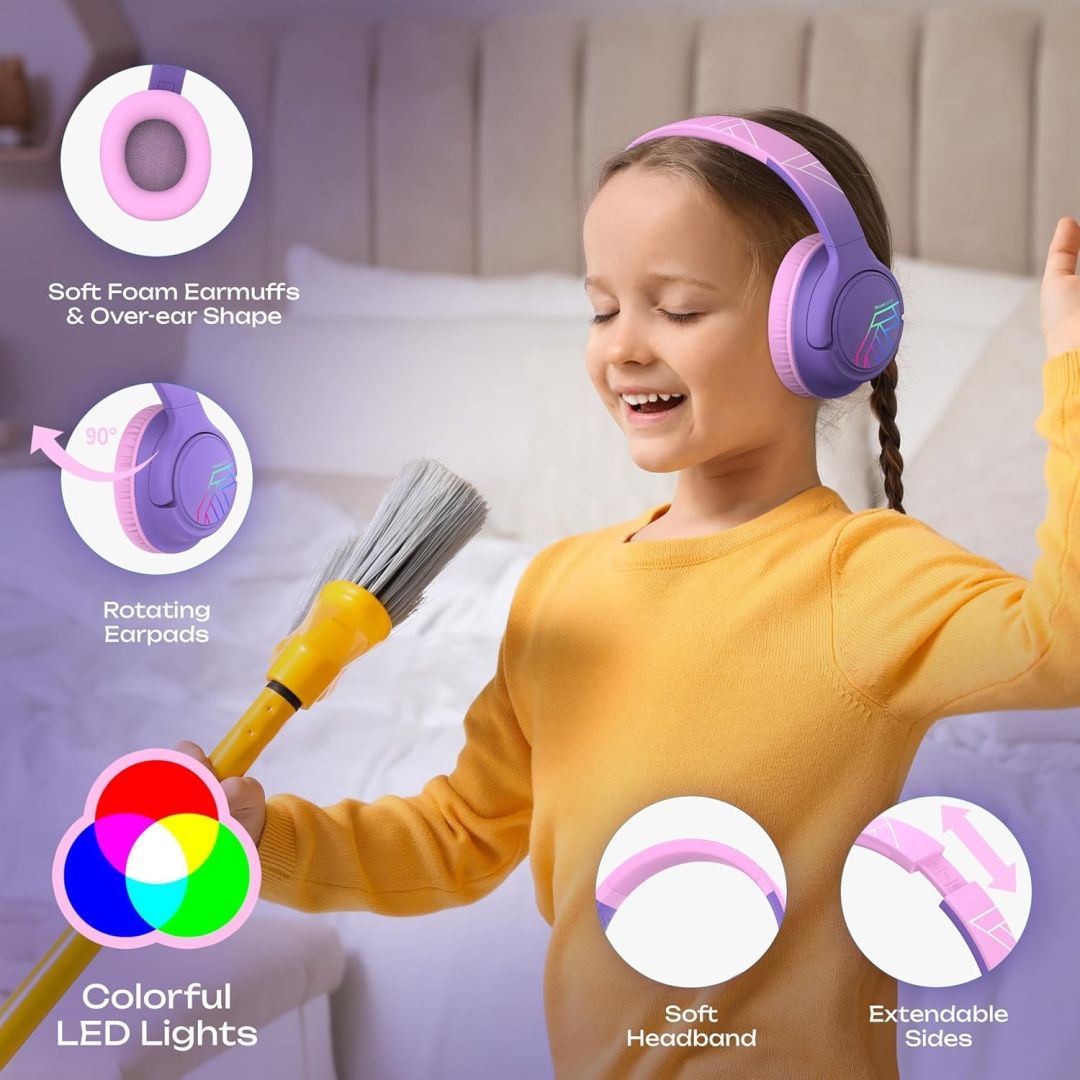 PowerLocus Bobo Kids Bluetooth Headset Purple/Pink PowerLocus Bobo Kids Bluetooth Headset Purple/Pink