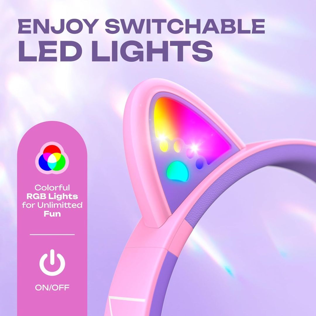 PowerLocus Bobo Ears Kids Bluetooth Headset Purple/Pink PowerLocus Bobo Ears Kids Bluetooth Headset Purple/Pink