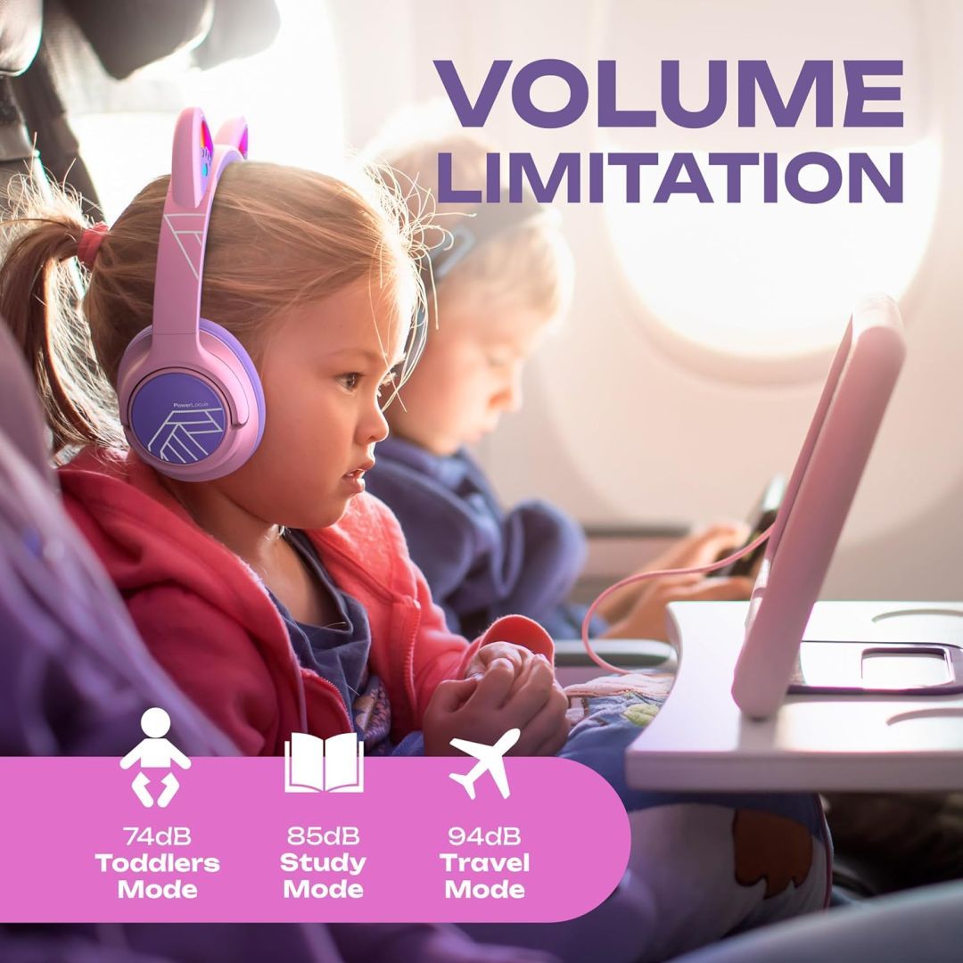 PowerLocus Bobo Ears Kids Bluetooth Headset Purple/Pink PowerLocus Bobo Ears Kids Bluetooth Headset Purple/Pink