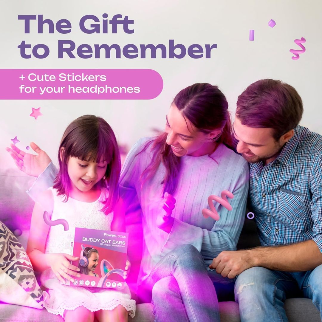 PowerLocus Bobo Ears Kids Bluetooth Headset Purple/Pink PowerLocus Bobo Ears Kids Bluetooth Headset Purple/Pink