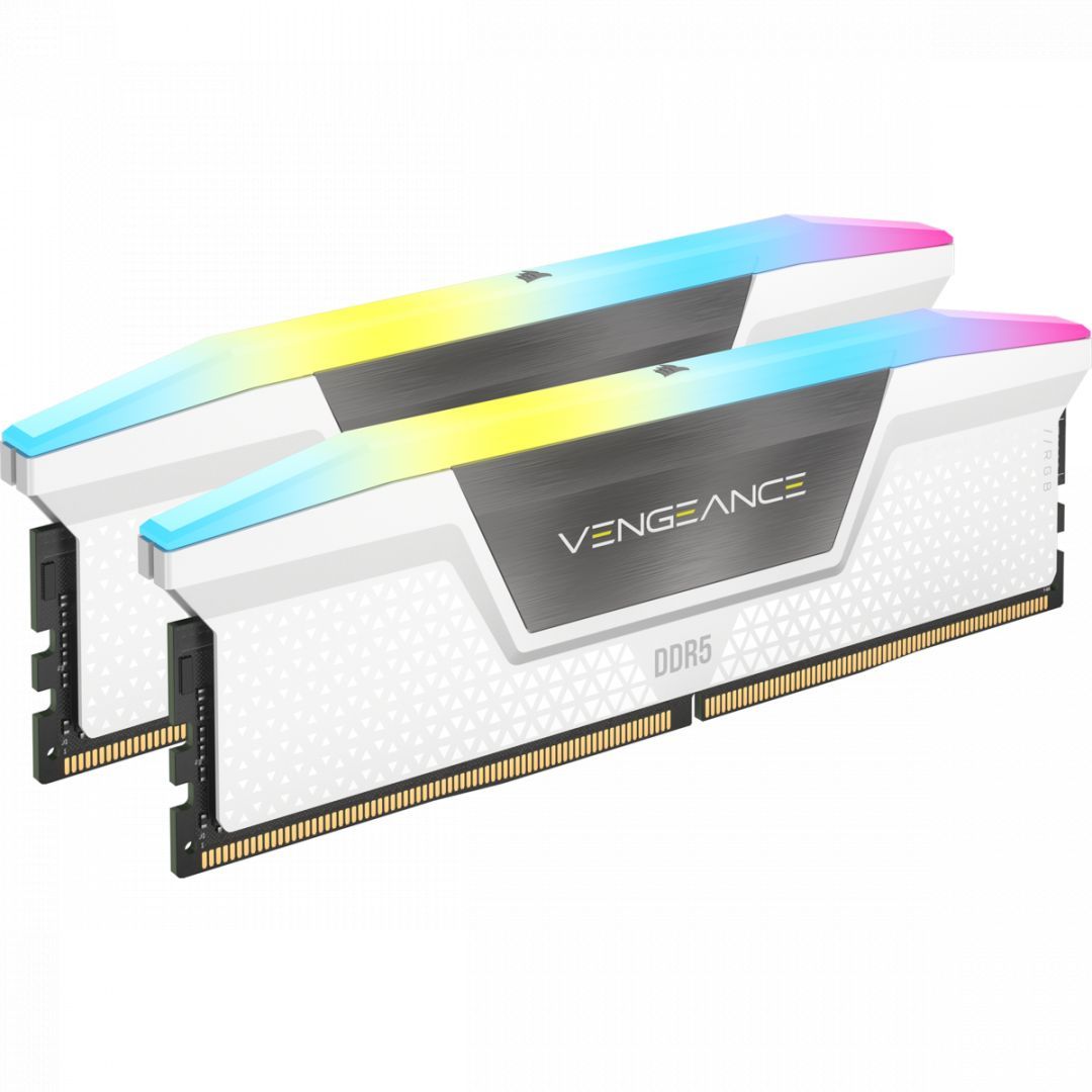 Corsair 32GB DDR5 5200MHz Kit(2x16GB) Vengeance RGB White Corsair 32GB DDR5 5200MHz Kit(2x16GB) Vengeance RGB White