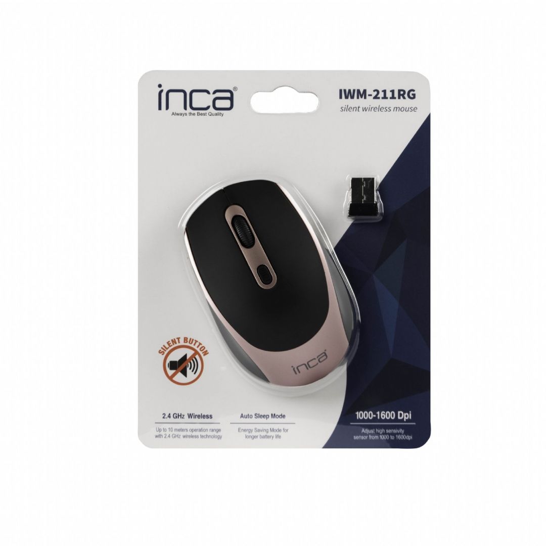 INCA IWM-211RG Wireless mouse Black/Pink INCA IWM-211RG Wireless mouse Black/Pink