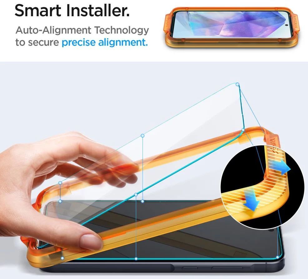 Spigen Glass tR AlignMaster Samsung Galaxy A55 2 Pack Spigen Glass tR AlignMaster Samsung Galaxy A55 2 Pack