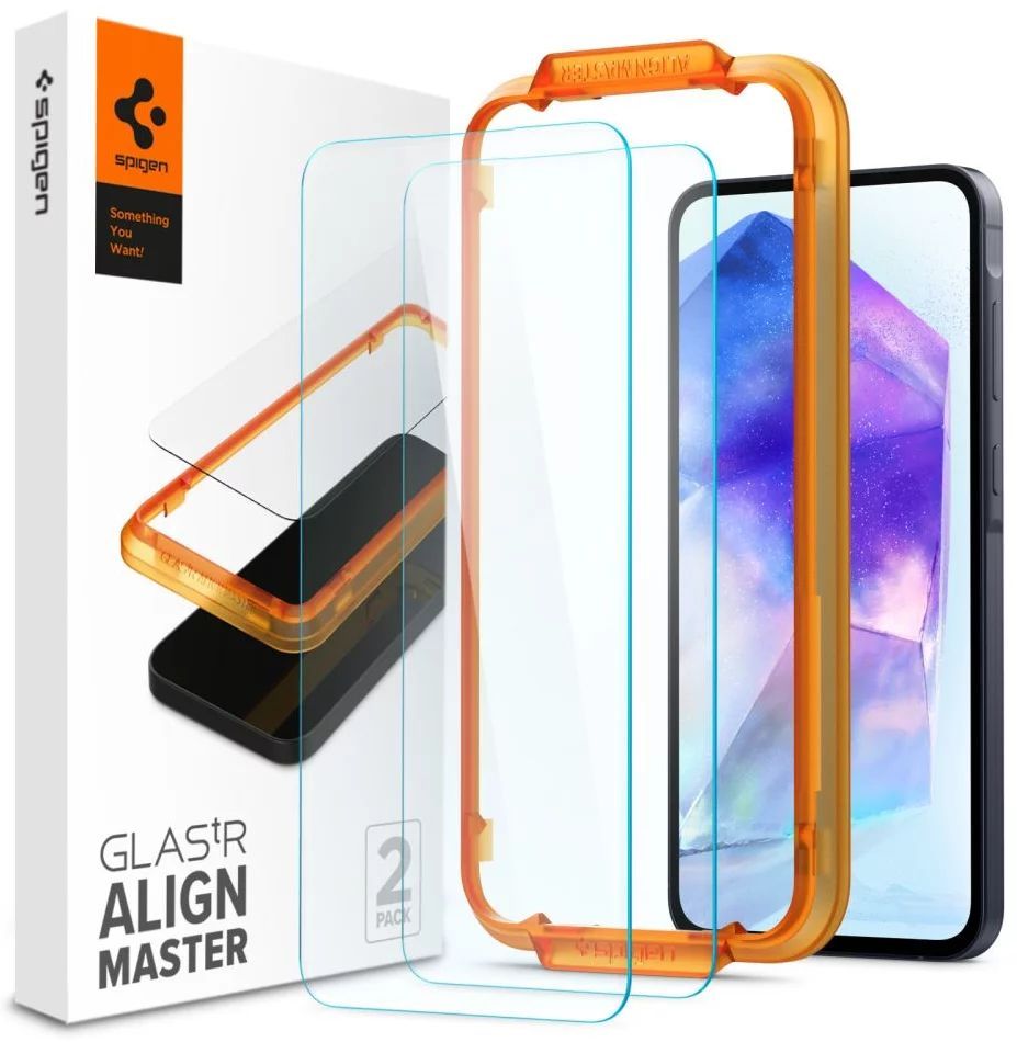 Spigen Glass tR AlignMaster Samsung Galaxy A55 2 Pack Spigen Glass tR AlignMaster Samsung Galaxy A55 2 Pack