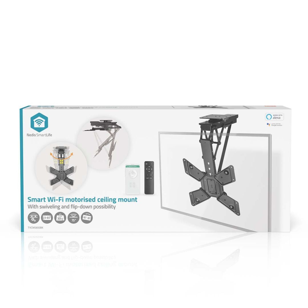Nedis SmartLife Motorised TV Ceiling Mount 23"-65" Black Nedis SmartLife Motorised TV Ceiling Mount 23"-65" Black