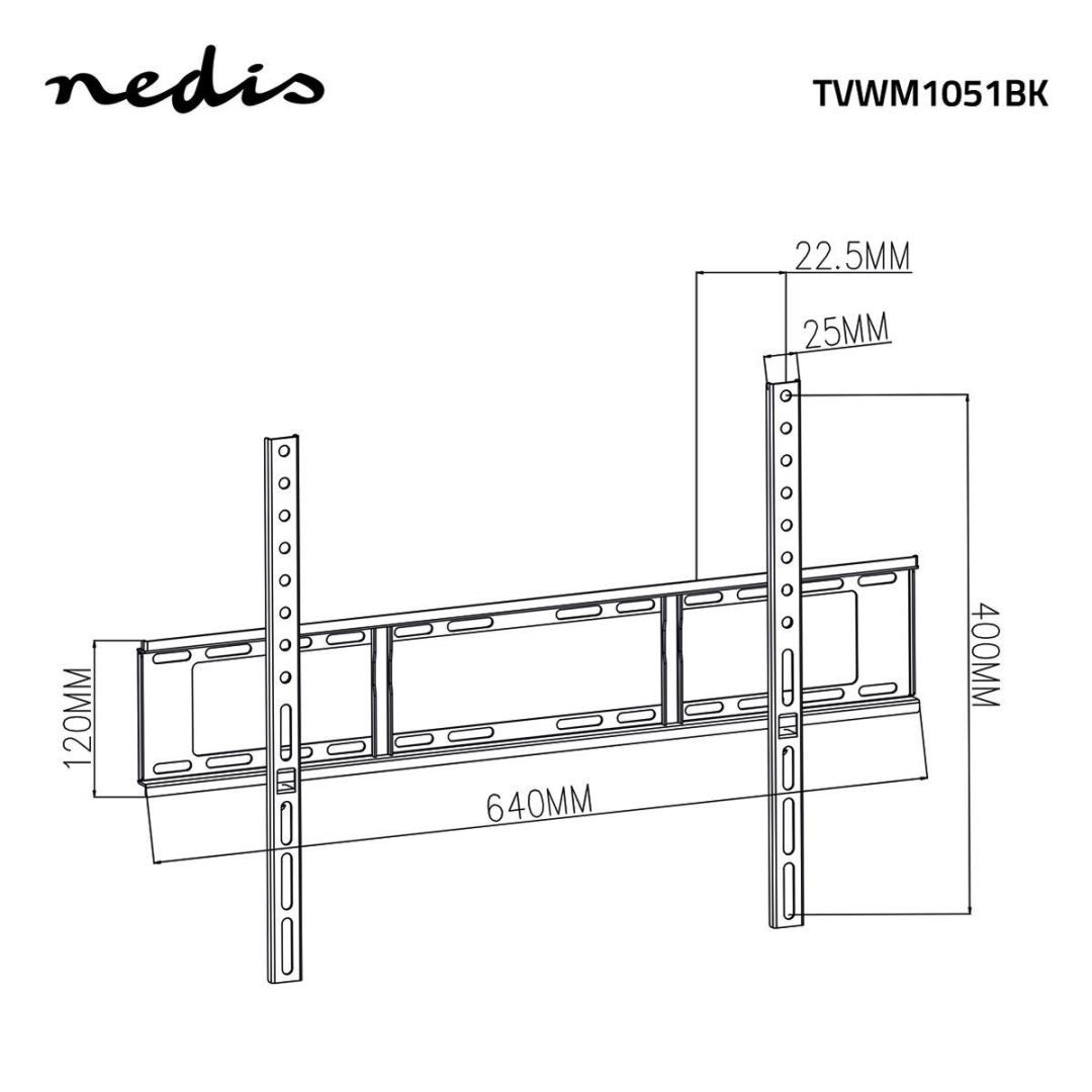 Nedis Fixed TV Wall Mount 37"-70" Black