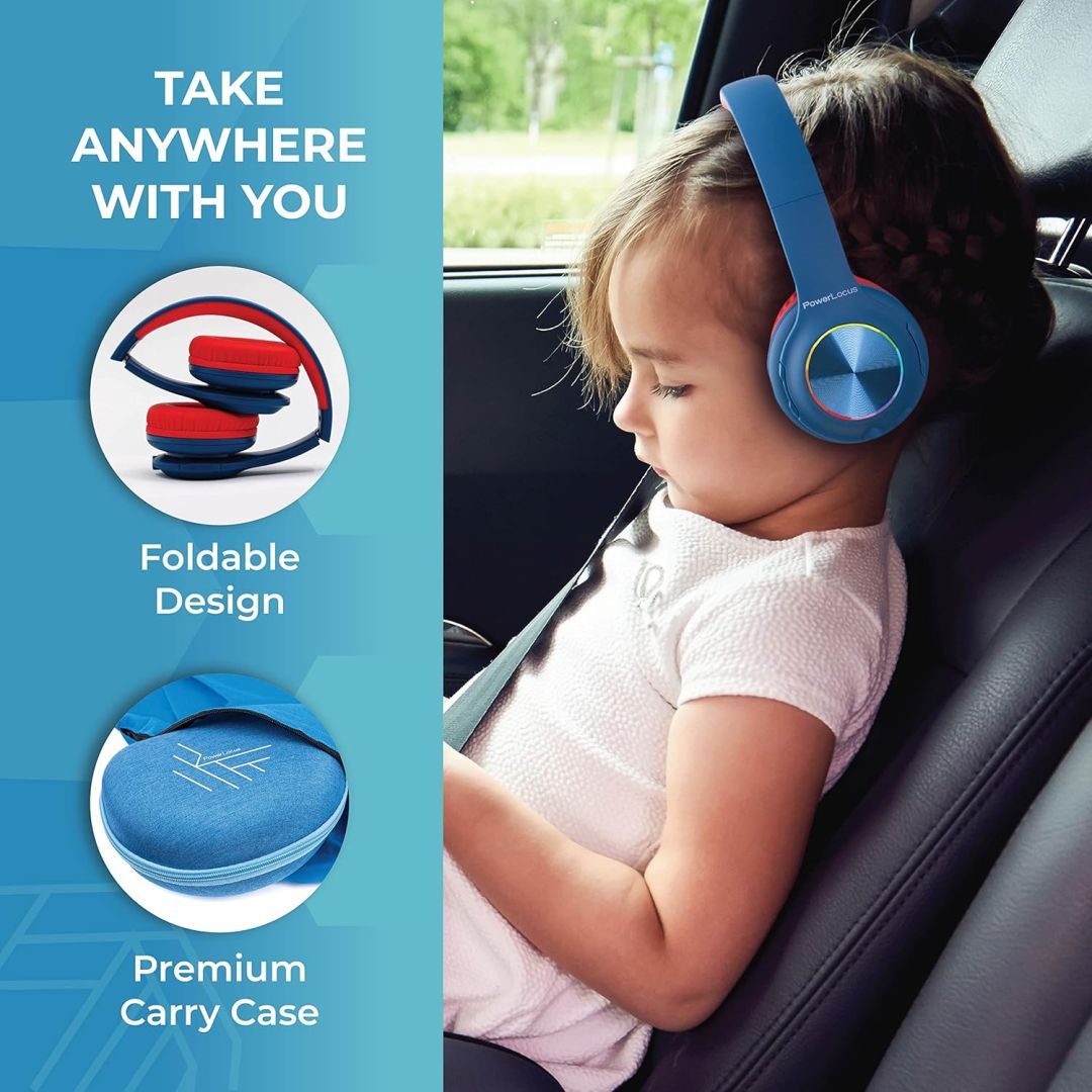 PowerLocus PLED Kids Bluetooth Headset Blue/Red PowerLocus PLED Kids Bluetooth Headset Blue/Red