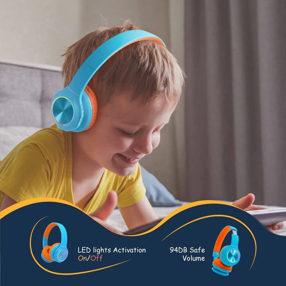 PowerLocus PLED Kids Bluetooth Headset Blue/Orange PowerLocus PLED Kids Bluetooth Headset Blue/Orange