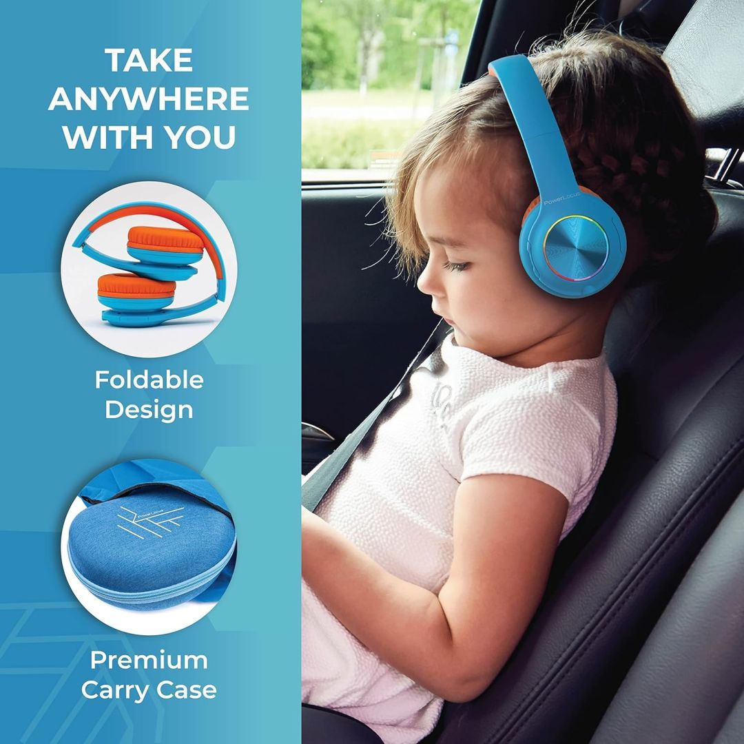 PowerLocus PLED Kids Bluetooth Headset Blue/Orange PowerLocus PLED Kids Bluetooth Headset Blue/Orange