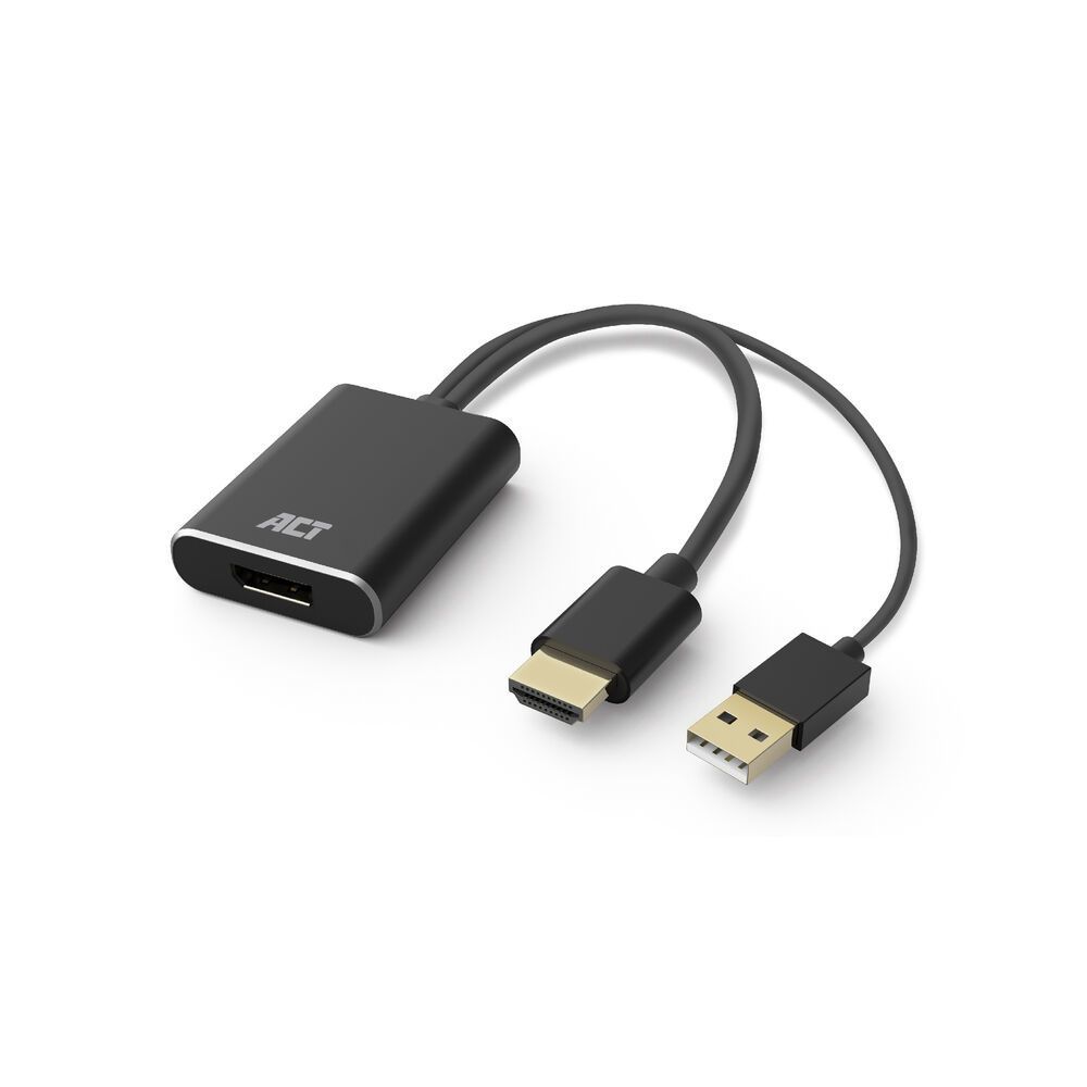 ACT HDMI to DisplayPort adapter 4K@60Hz Black ACT HDMI to DisplayPort adapter 4K@60Hz Black