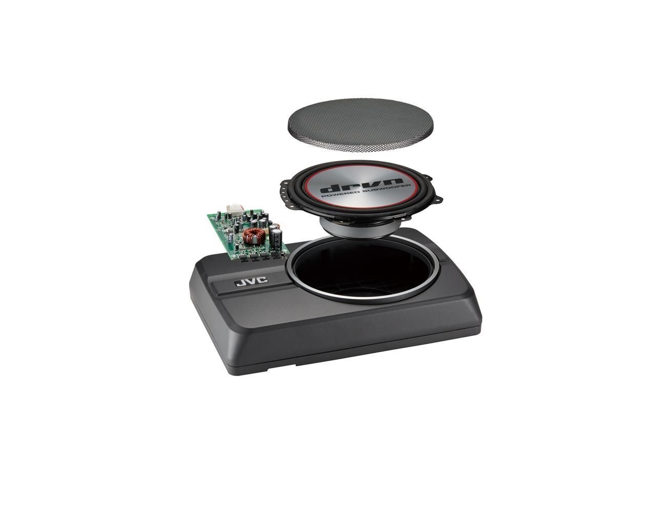 JVC CW-DRA8 Erősítővel ellátott mélyláda ultra-lapos kivitelben JVC CW-DRA8 Erősítővel ellátott mélyláda ultra-lapos kivitelben