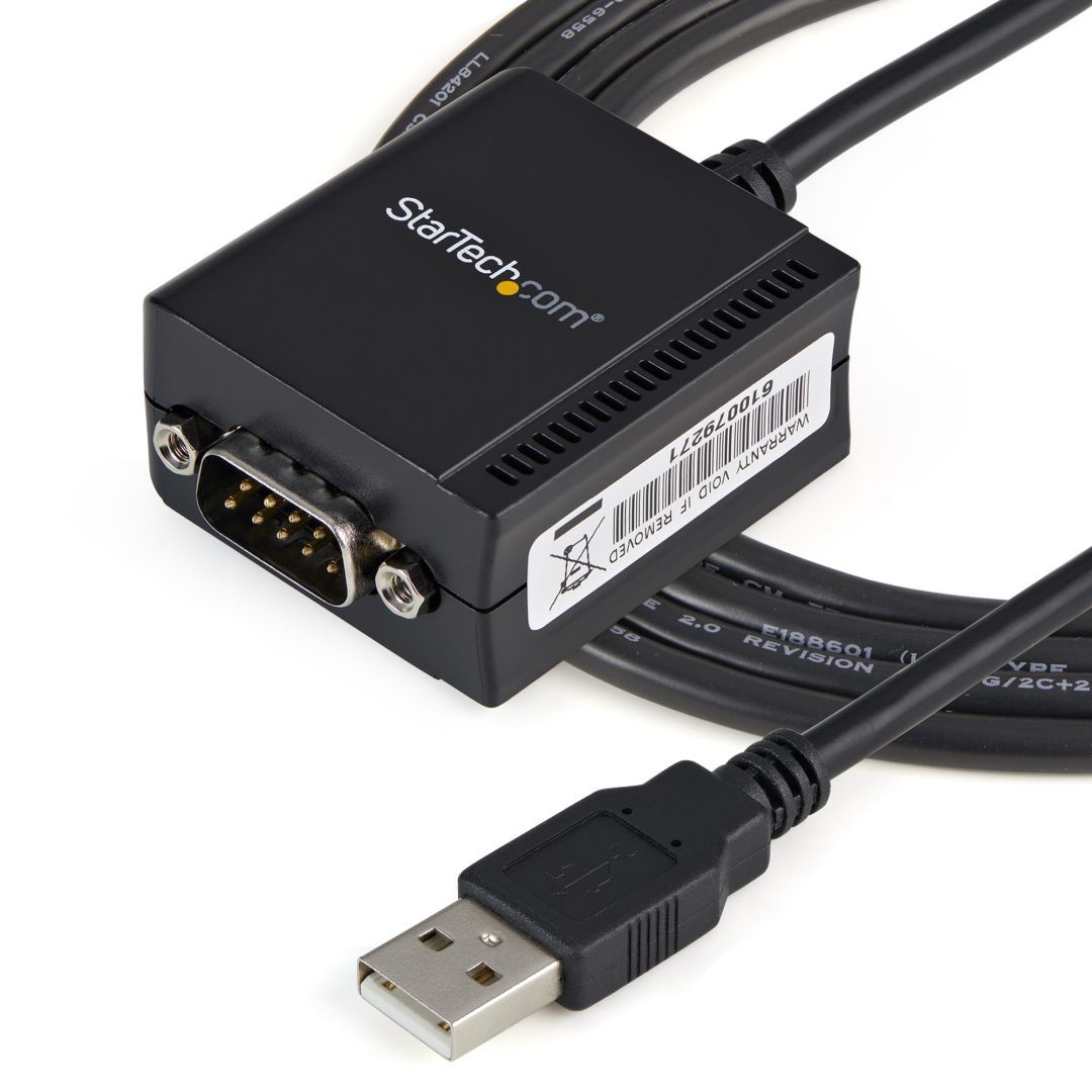 Startech USB to Serial RS232 Adapter Cable with COM Retention 1,8m Black Startech USB to Serial RS232 Adapter Cable with COM Retention 1,8m Black