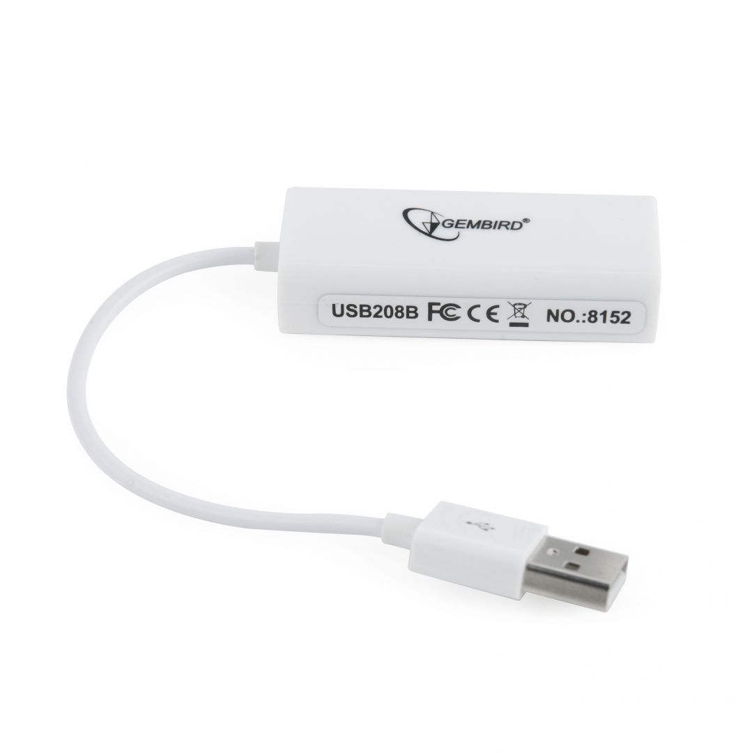 Gembird NIC-U2-02 USB2.0 LAN adapter White Gembird NIC-U2-02 USB2.0 LAN adapter White