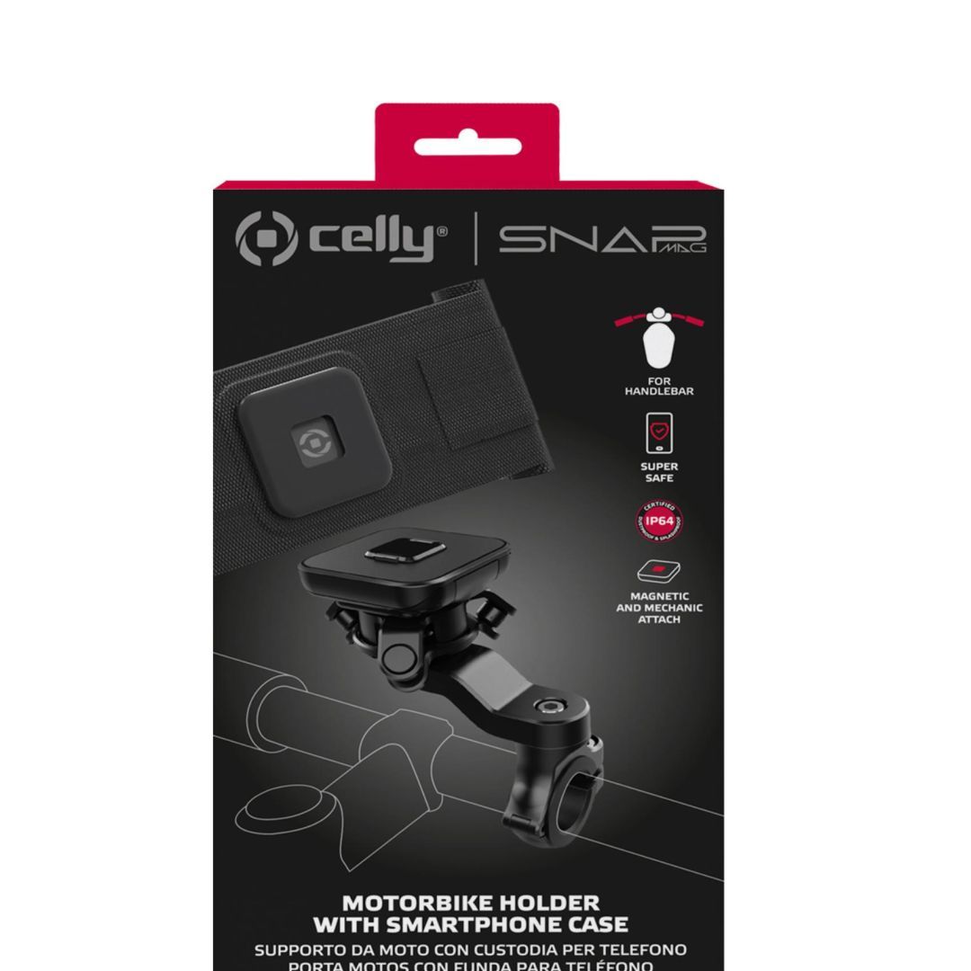 CELLY SNAPMAGFLEX Smartphone Holder for Bike with Case Black