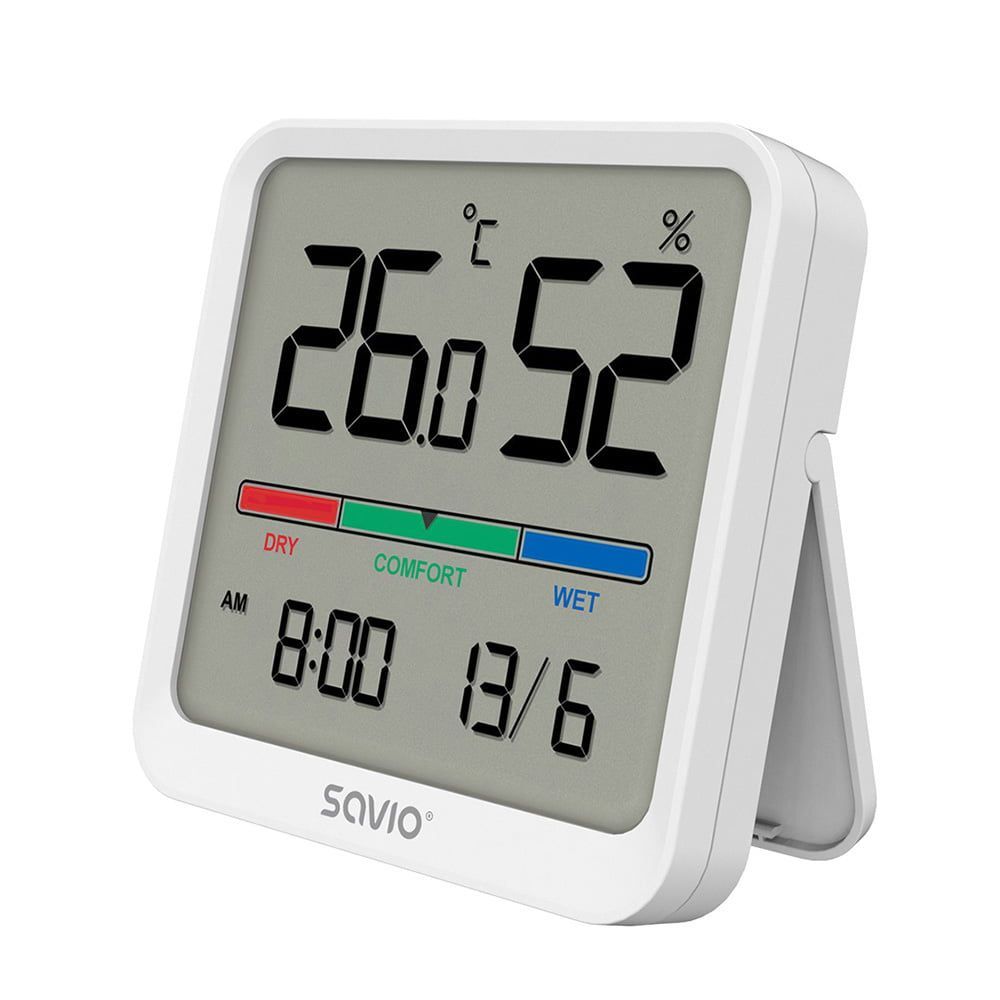 Savio CT-01 Temperature and Humidity Sensor White Savio CT-01 Temperature and Humidity Sensor White