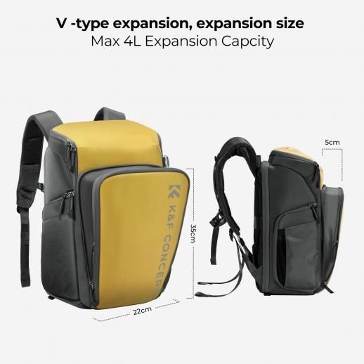 K&F Concept Camera Alpha Backpack Air 25L Black/Yellow K&F Concept Camera Alpha Backpack Air 25L Black/Yellow
