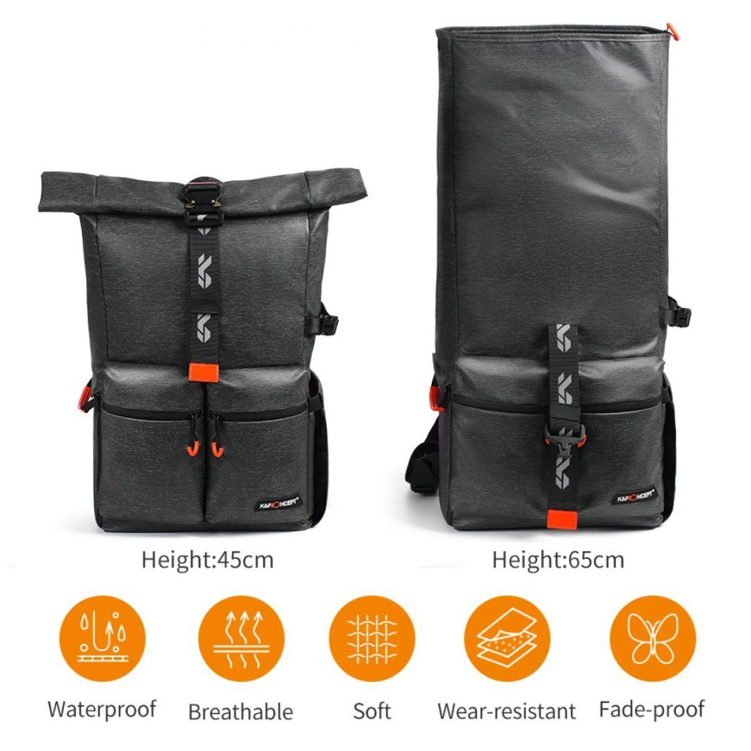 K&F Concept 2-in-1 Camera Backpack Travel 15,6" 20L Waterproof Black K&F Concept 2-in-1 Camera Backpack Travel 15,6" 20L Waterproof Black