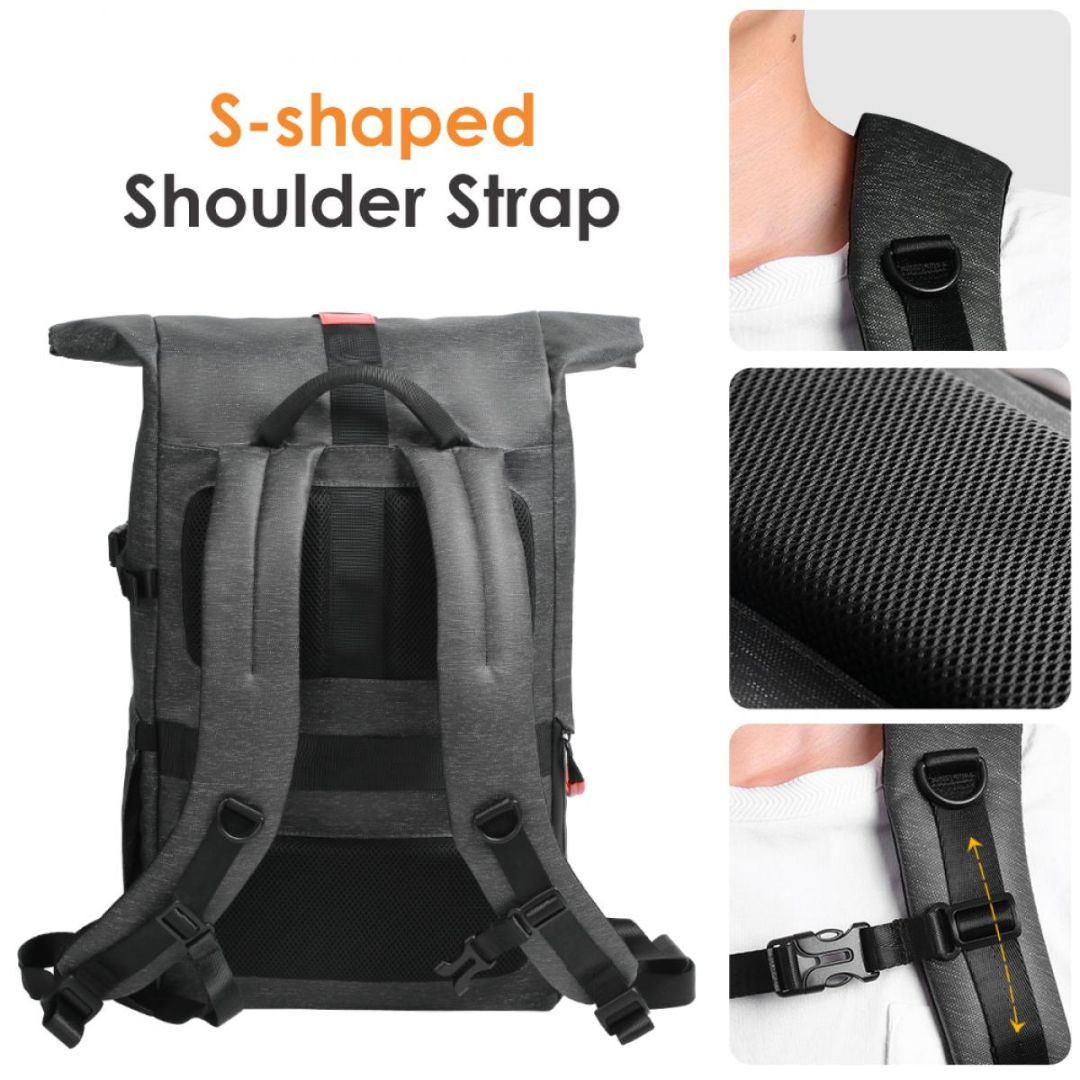 K&F Concept 2-in-1 Camera Backpack Travel 15,6" 20L Waterproof Black K&F Concept 2-in-1 Camera Backpack Travel 15,6" 20L Waterproof Black