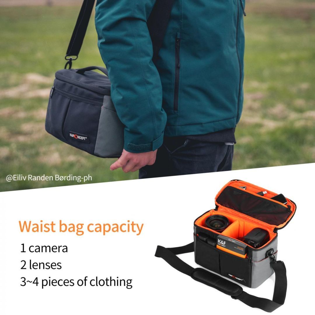 K&F Concept Pro Large Camera Backpack 17" 32L Waterproof Black/Orange K&F Concept Pro Large Camera Backpack 17" 32L Waterproof Black/Orange