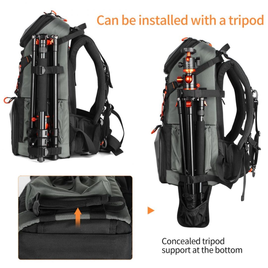 K&F Concept Pro Large Camera Backpack 17" 32L Waterproof Black/Orange K&F Concept Pro Large Camera Backpack 17" 32L Waterproof Black/Orange
