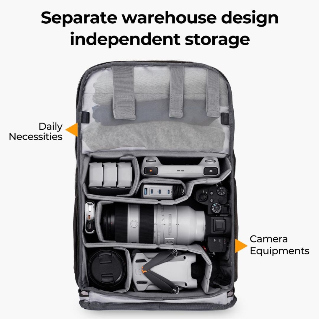 K&F Concept Multifunctional Camera Backpack 20L 15,6" Waterproof with Tripod Straps Black K&F Concept Multifunctional Camera Backpack 20L 15,6" Waterproof with Tripod Straps Black