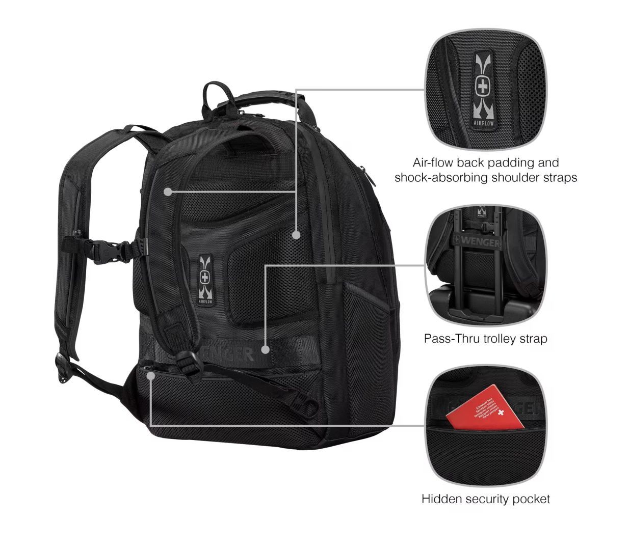 Wenger Legacy Laptop Backpack 16" Black